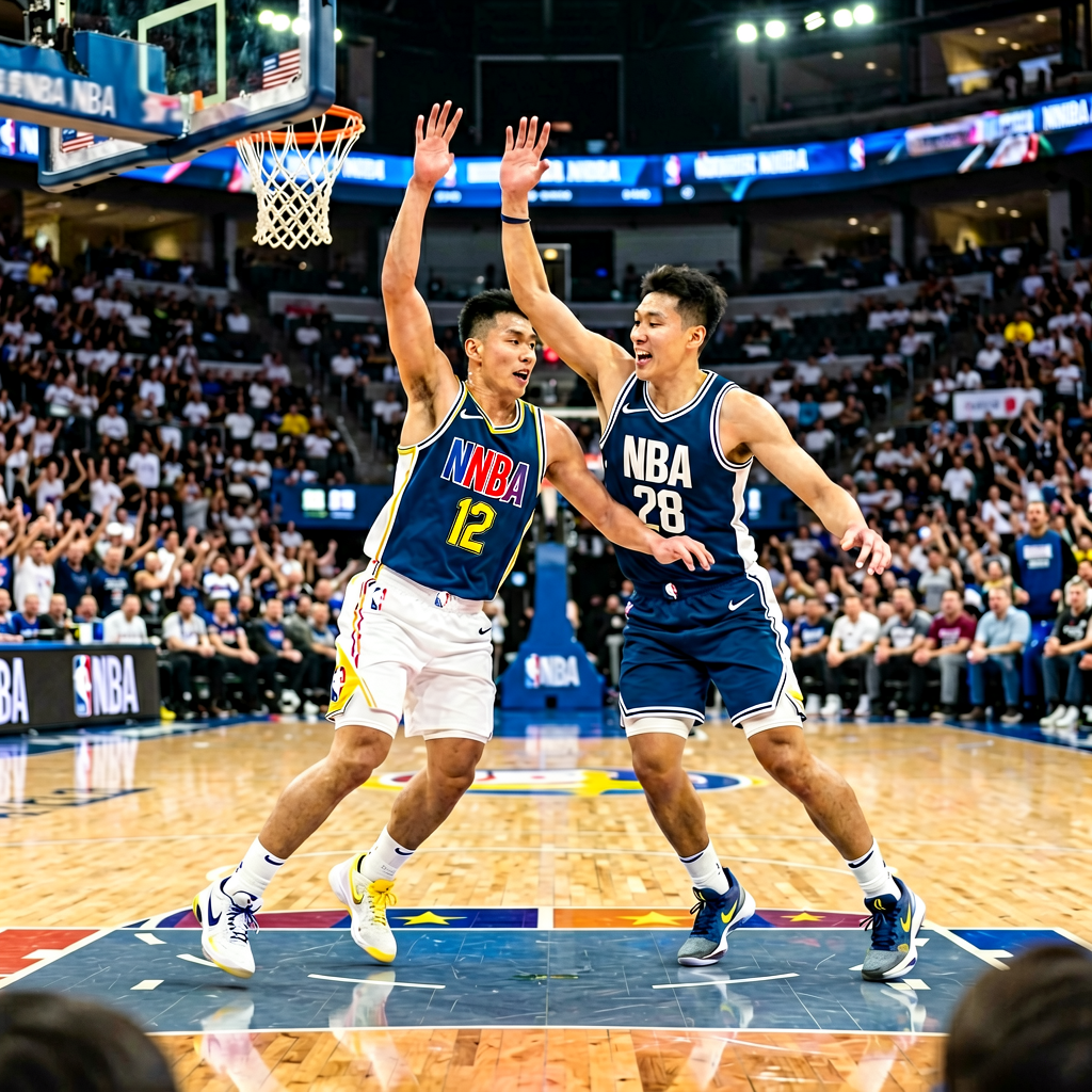 NBA篮球赛事内容展示球场与球员对抗画面